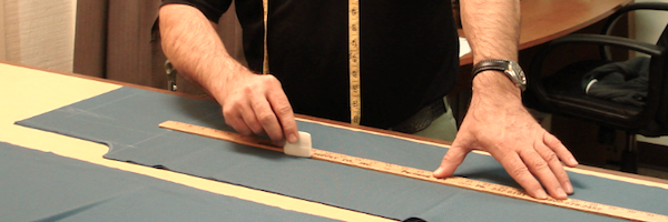 Tailor at work on alterations